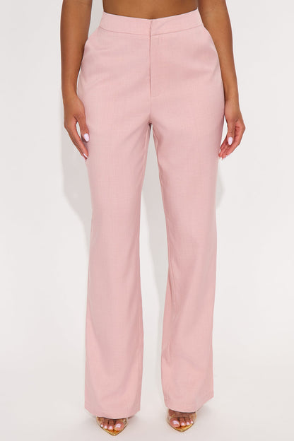 Jayla Twill Wide Leg Trouser Pant - Mauve
