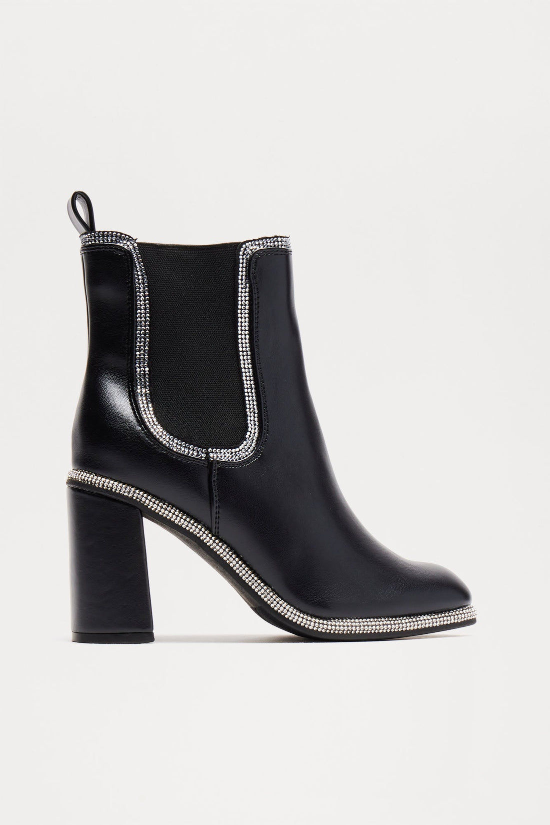 Sonora Rhinestone Booties - Black