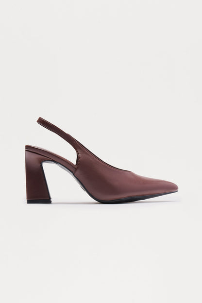 Taven Slingback Pumps - Chocolate