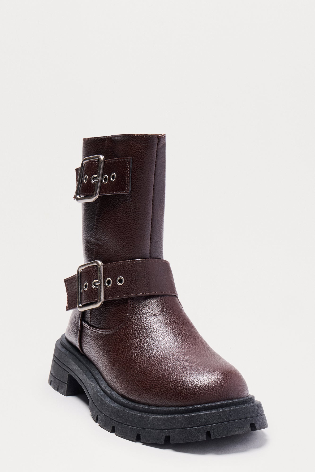 Osaka Buckle Boots - Brown