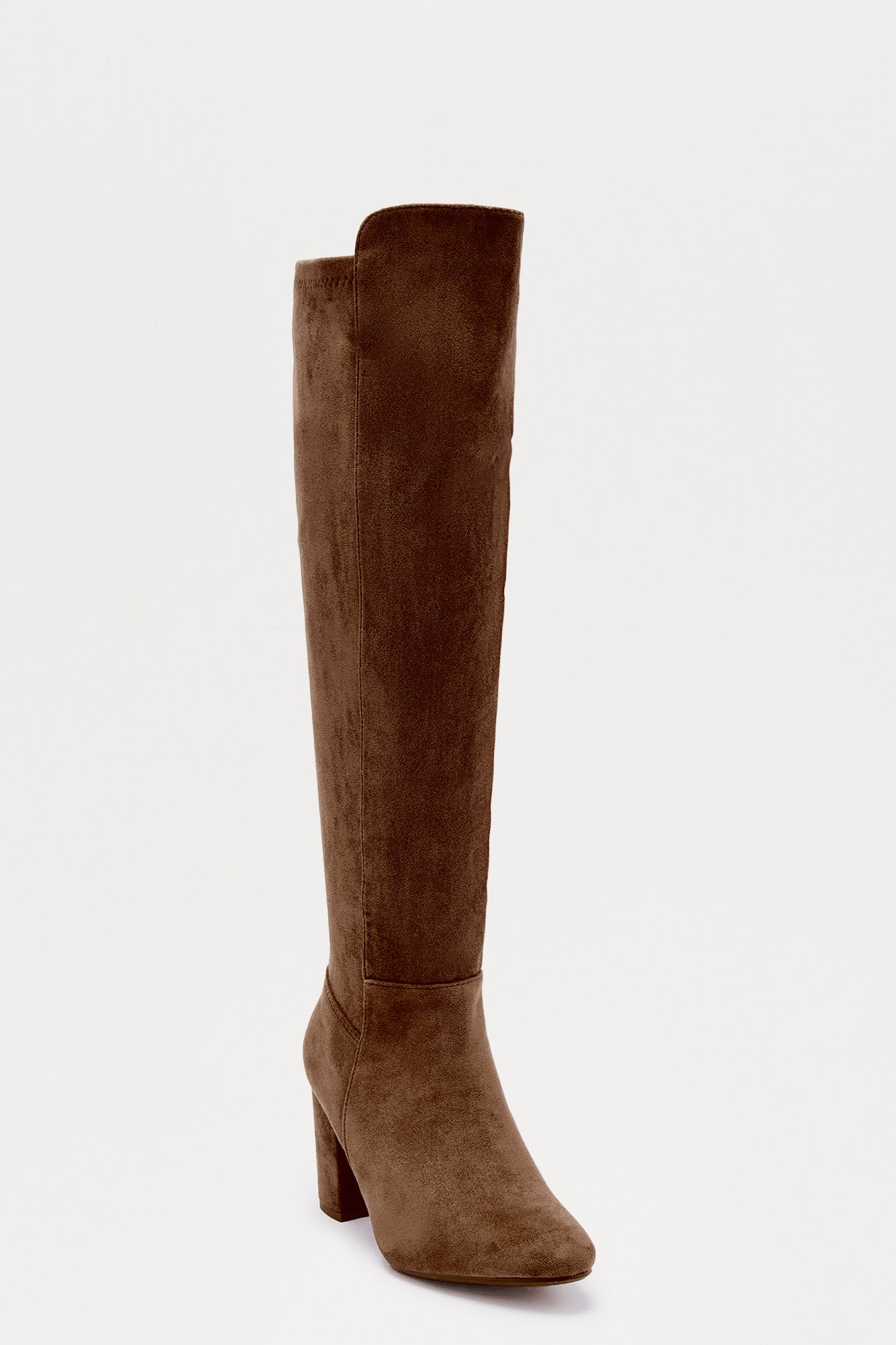 Bridge Faux Suede Boots - Brown