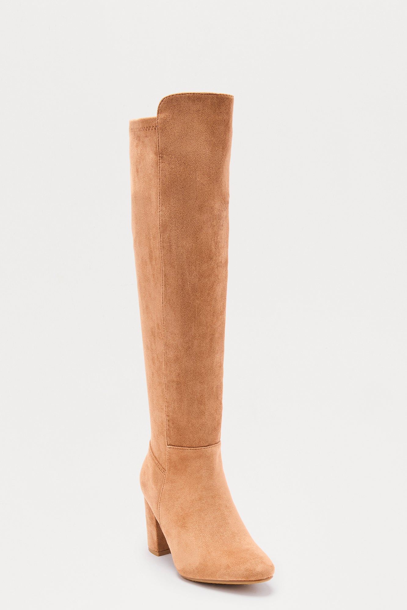 Bridge Faux Suede Boots - Camel