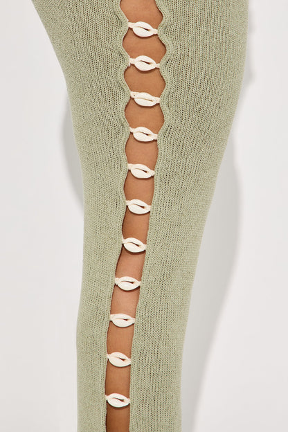Summer Seashell Pant Set - Sage