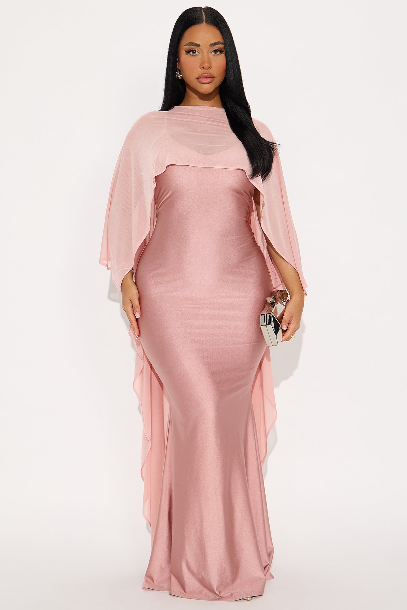 Staying True Satin Maxi Dress - Mauve