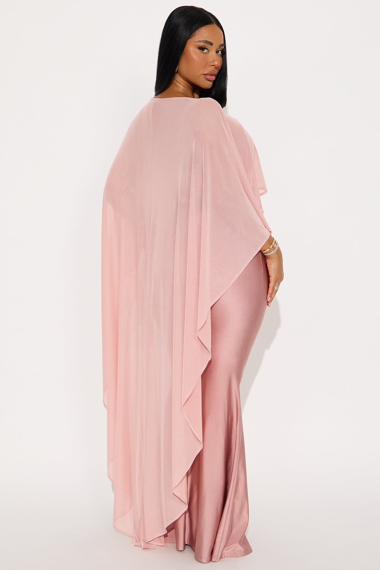 Staying True Satin Maxi Dress - Mauve