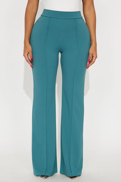 Victoria High Waisted Dress Pants - Jade