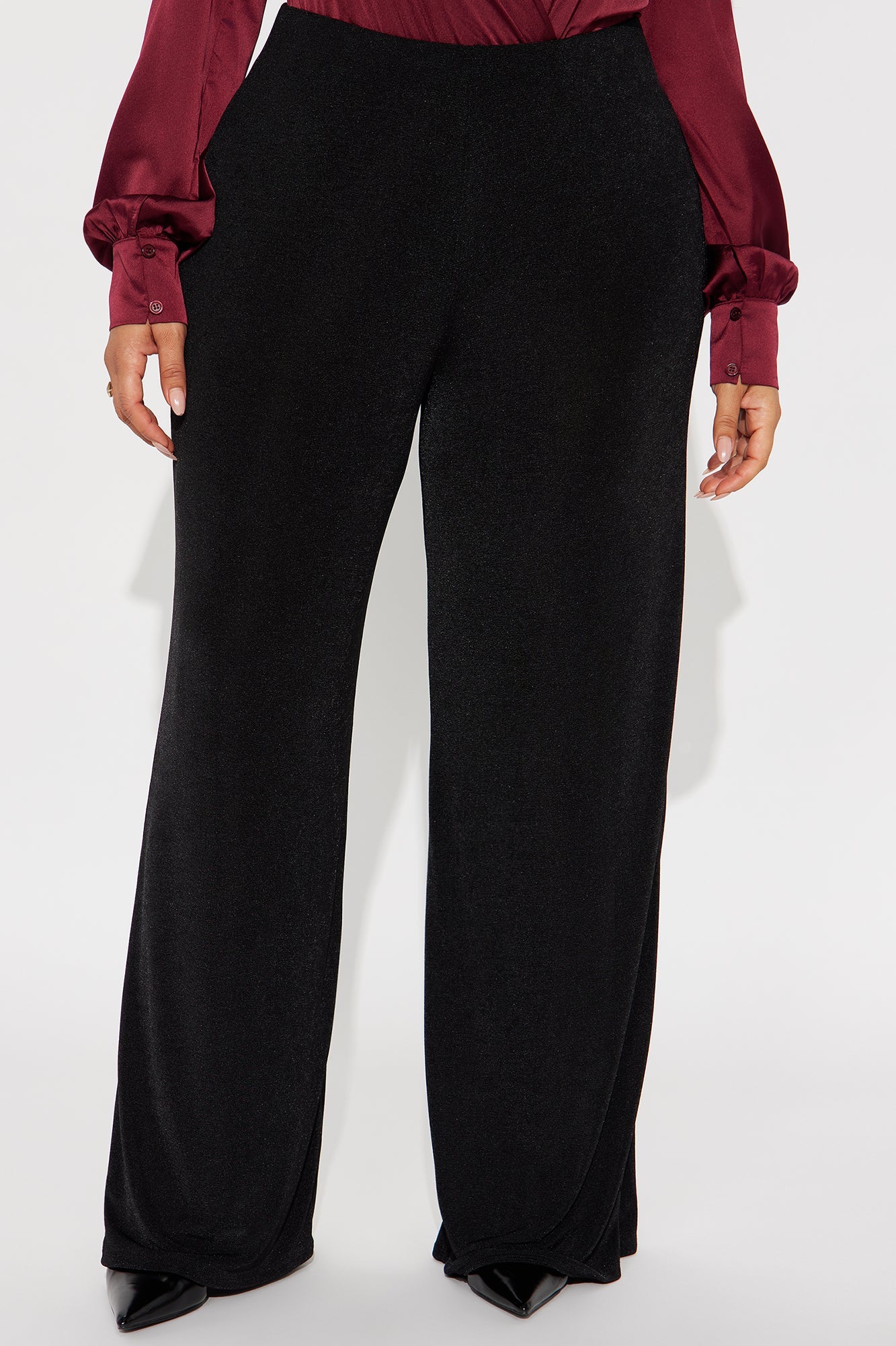 Not Your Average Slinky Wide Leg Pant 32″ - Black