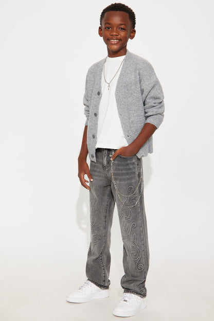Mini Julian Embossed Skinny Jeans - Dark Wash