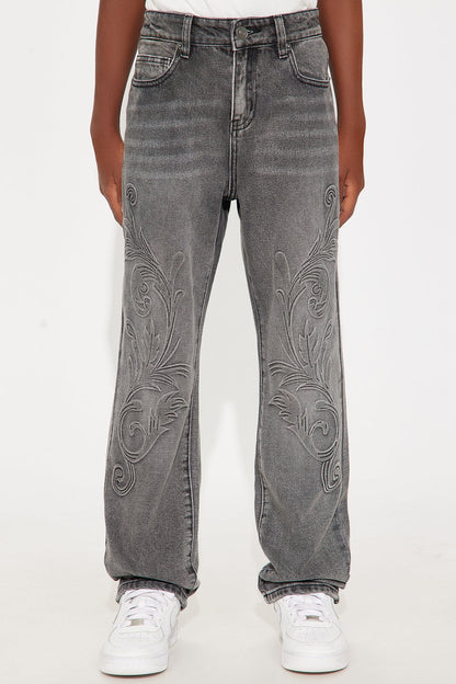 Mini Julian Embossed Skinny Jeans - Dark Wash