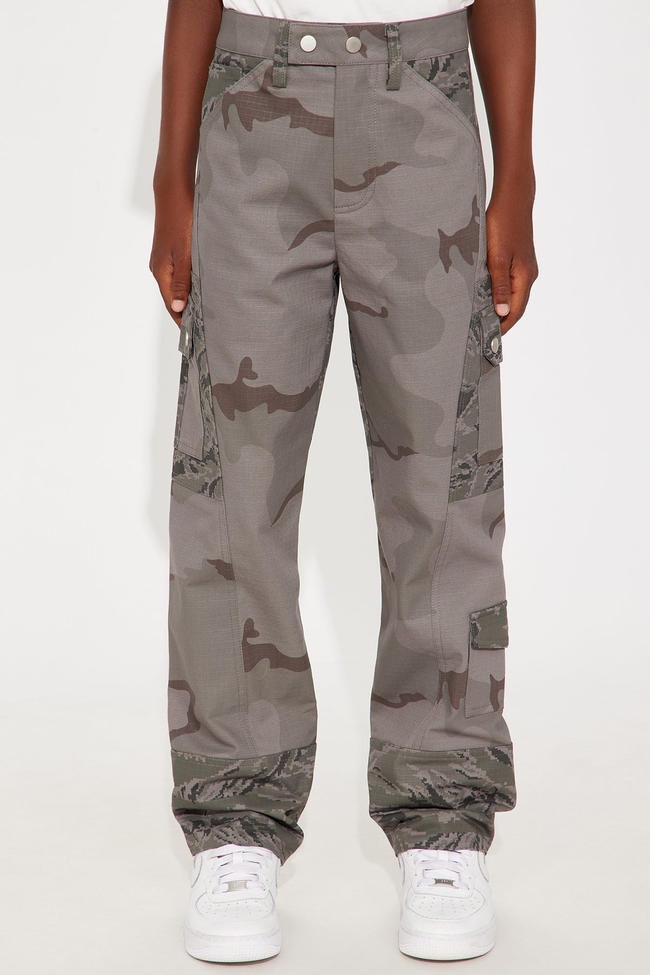 Mini Baggy On My Disciplined Ripstop Cargo Pants - Grey/combo