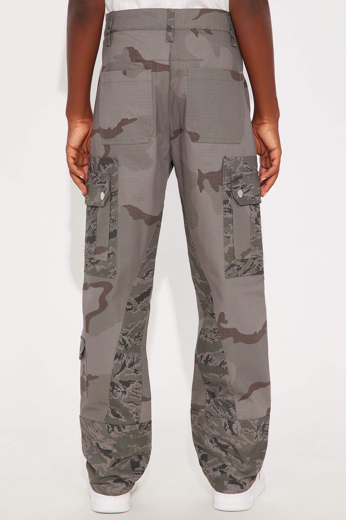 Mini Baggy On My Disciplined Ripstop Cargo Pants - Grey/combo