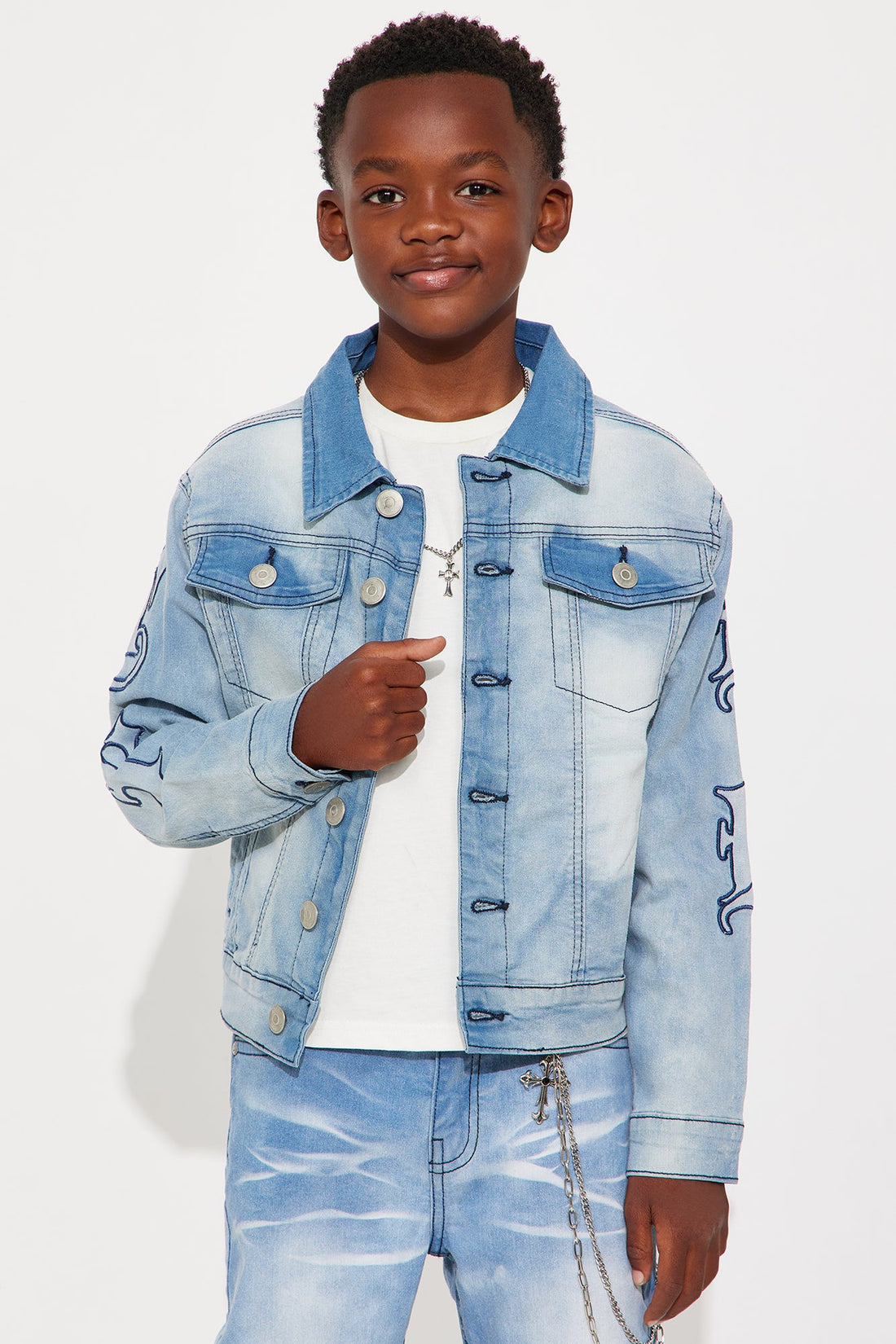 Mini Living My Legacy Denim Jacket - Light Blue Wash