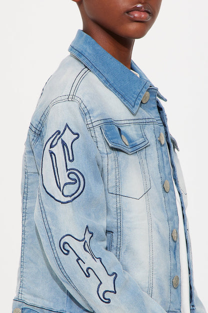 Mini Living My Legacy Denim Jacket - Light Blue Wash