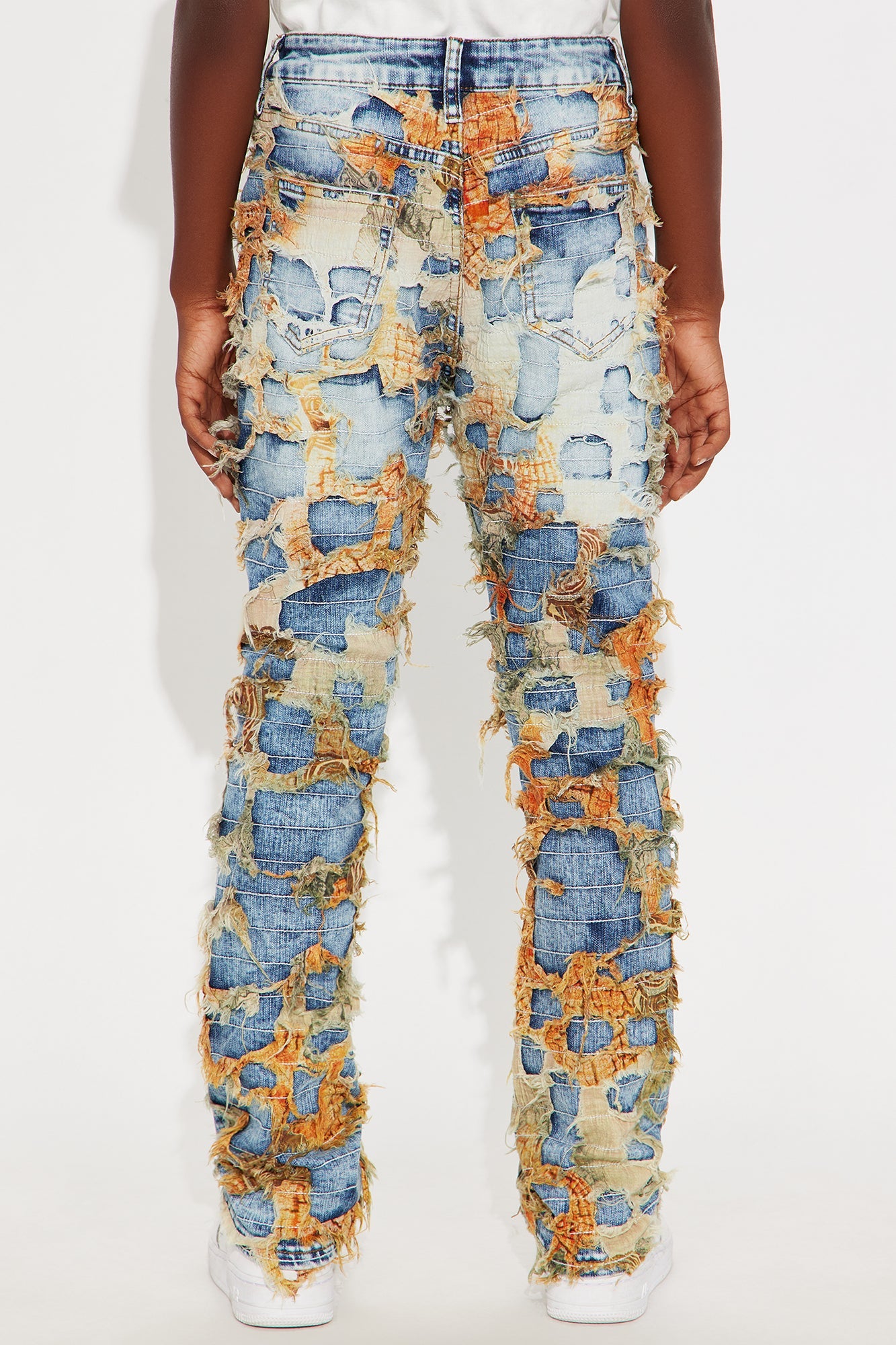 Mini Edgar Vintage Shredded Slim Jeans - Medium Wash