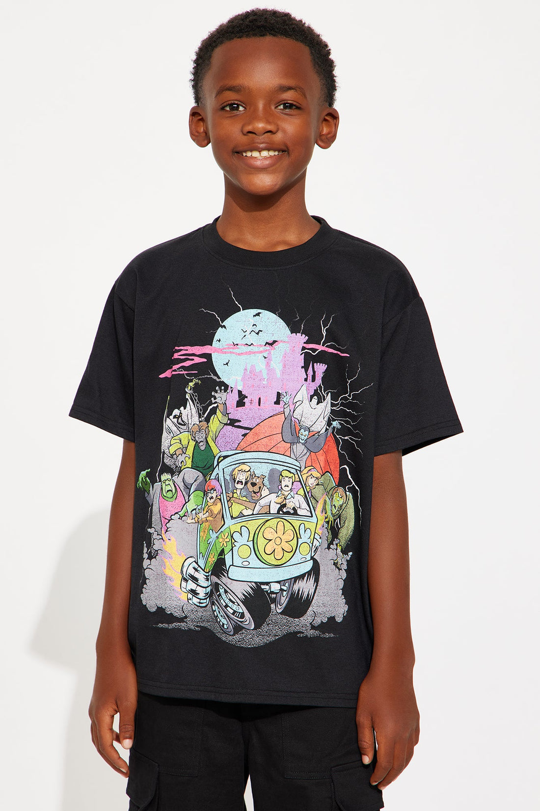 Mini Scooby Doo Gang And Ghouls Short Sleeve Tee - Black