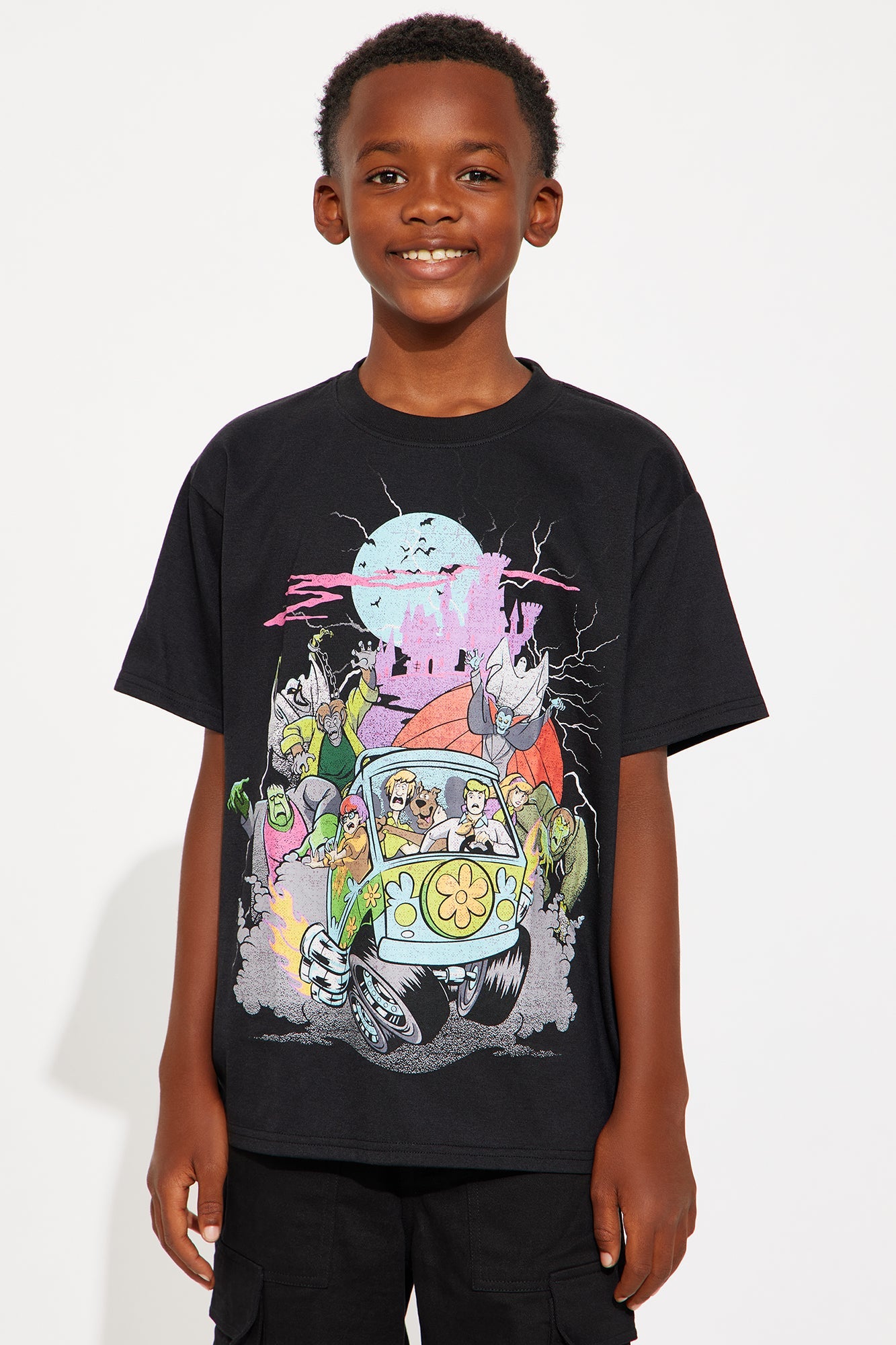 Mini Scooby Doo Gang And Ghouls Short Sleeve Tee - Black