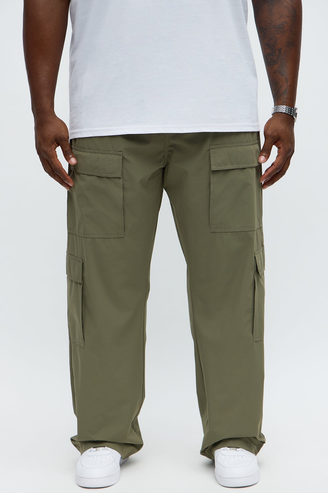 Straight Many Phases Cargo Pants - Olive