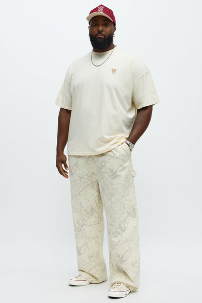 Straight Woodland Mirage Carpenter Pants - Cream