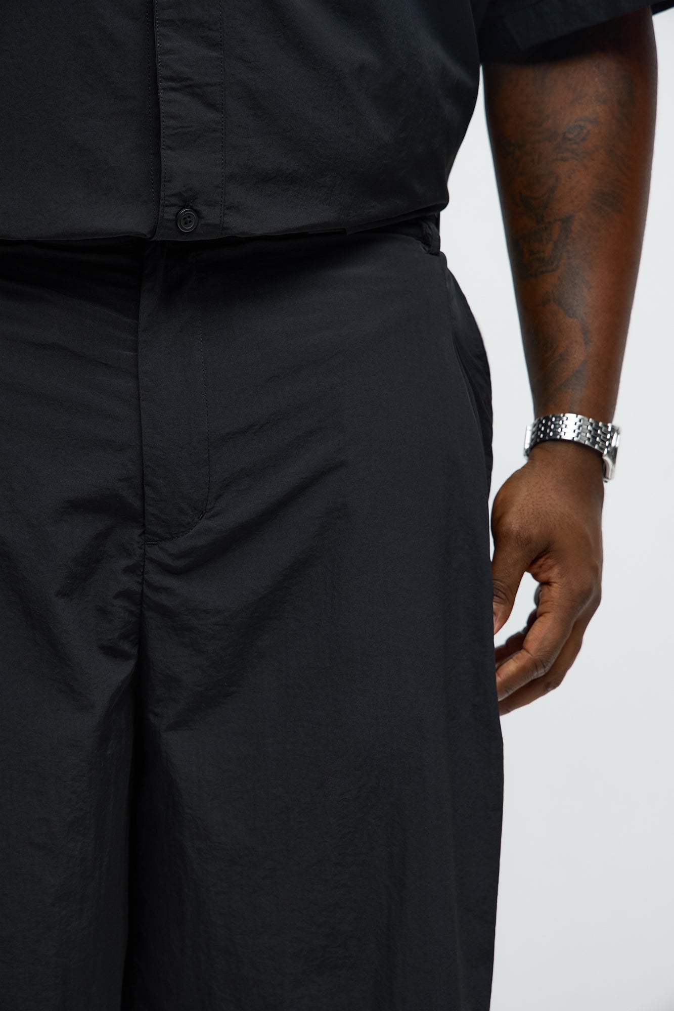 Super Baggy Philip Nylon Short - Black