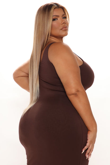 Your Needs Met Dress - Chocolate