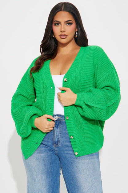 Couch Convo Cardigan - Green