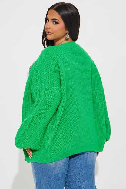 Couch Convo Cardigan - Green