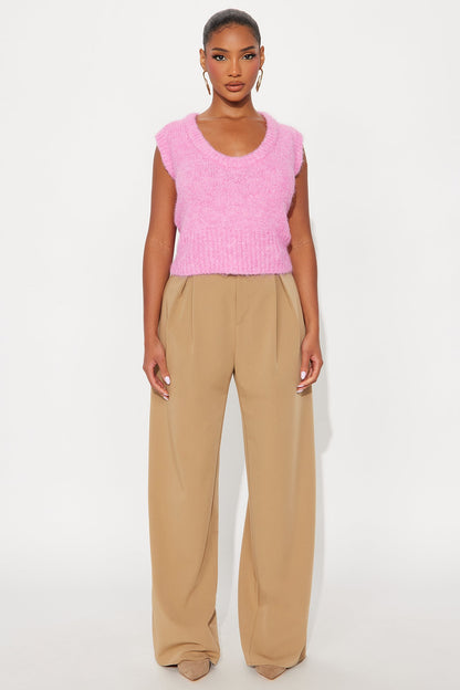 Well Behaved Fuzzy Sweater - Pink