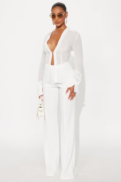 Tall Victoria High Waisted Dress Pants - Ivory
