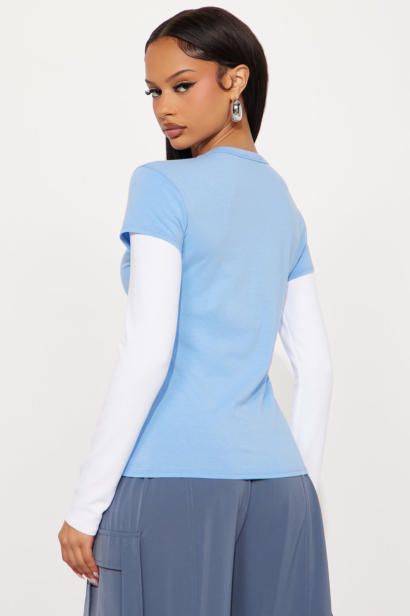 Los Angeles 2004 Double Long Sleeve Tee - White/Blue
