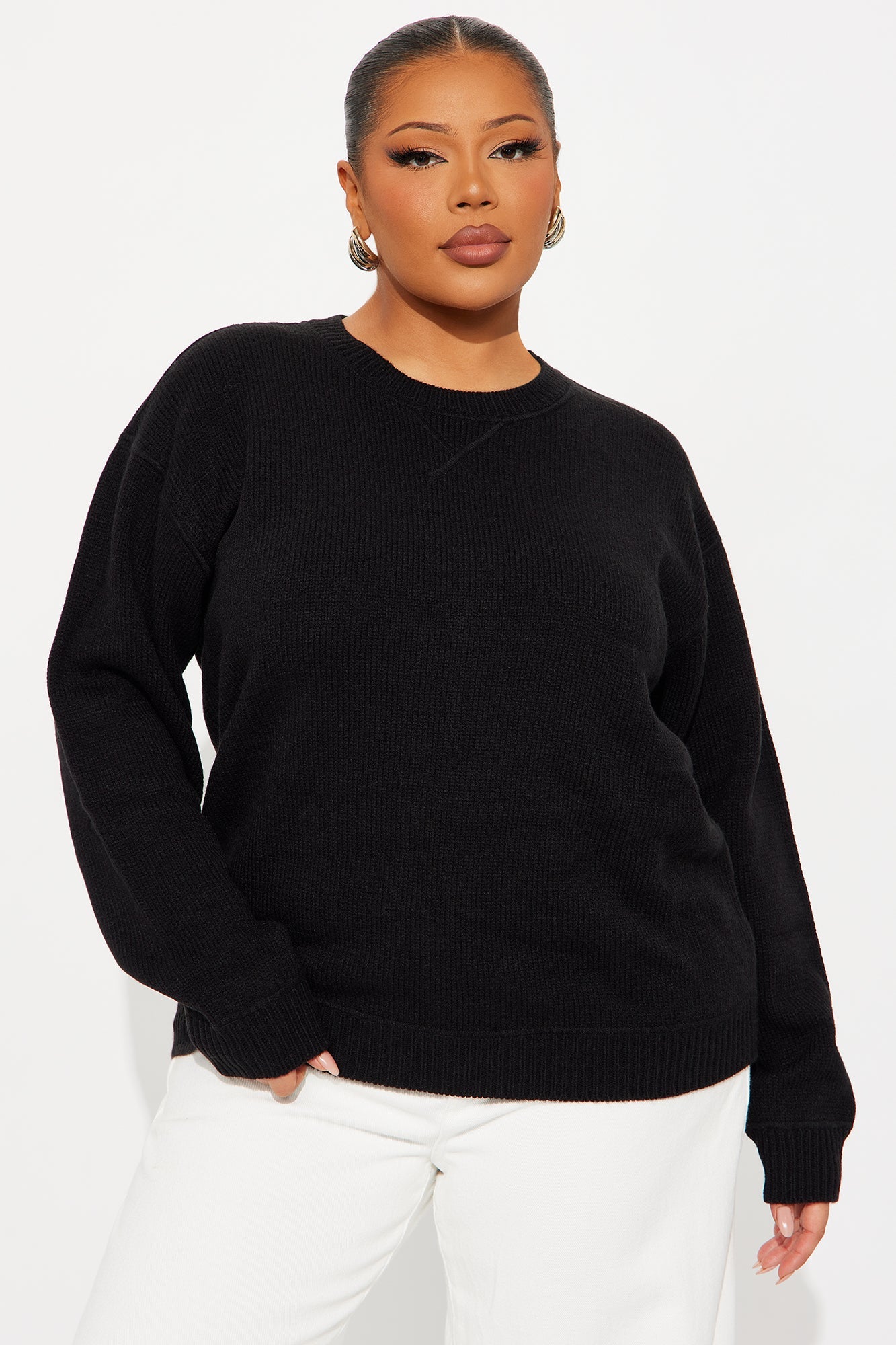 The Cozy Days Pullover Sweater - Black