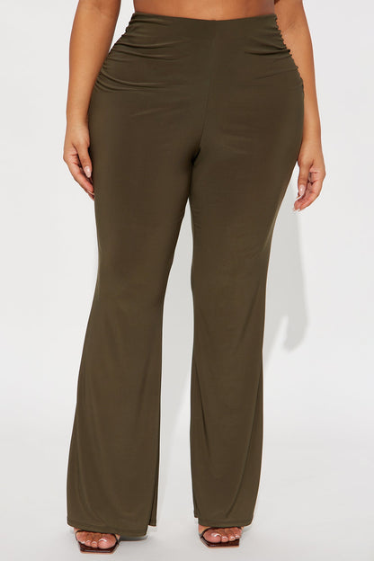 Waiting On You Flare Pant 32″ - Olive