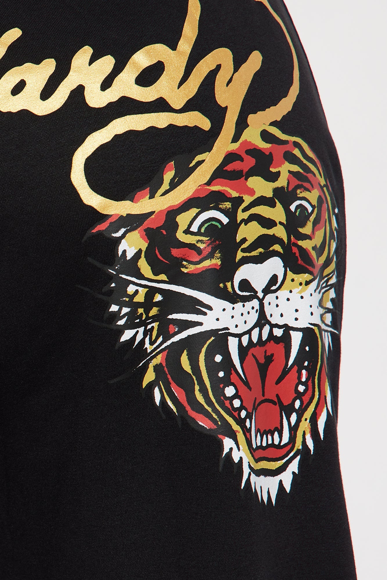 Ed Hardy Retro Tiger Zip Pant - Black