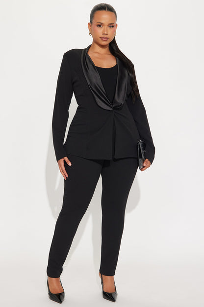 Ella Blazer Pant Set - Black