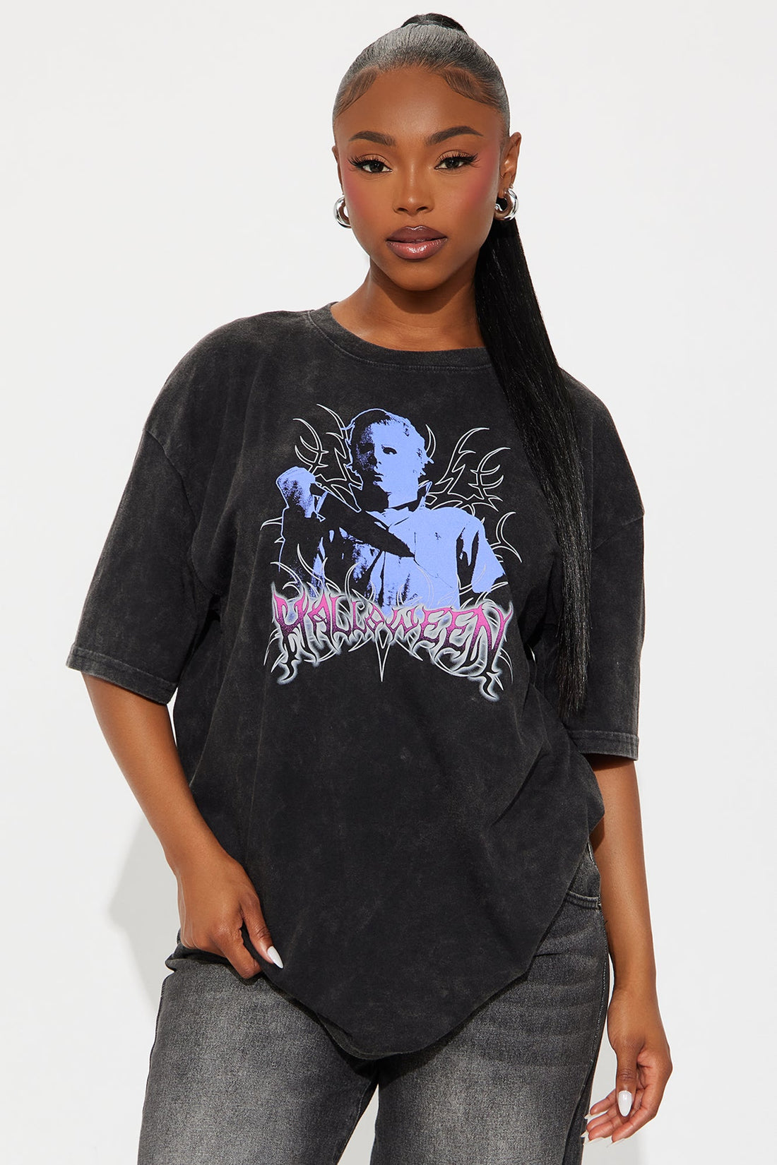 Michael Myers Pure Evil Washed Tee - Black Wash