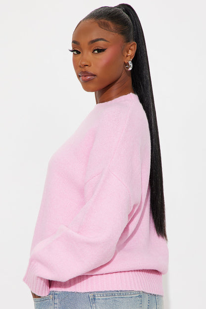 On Wednesdays Pullover Sweater - Pink