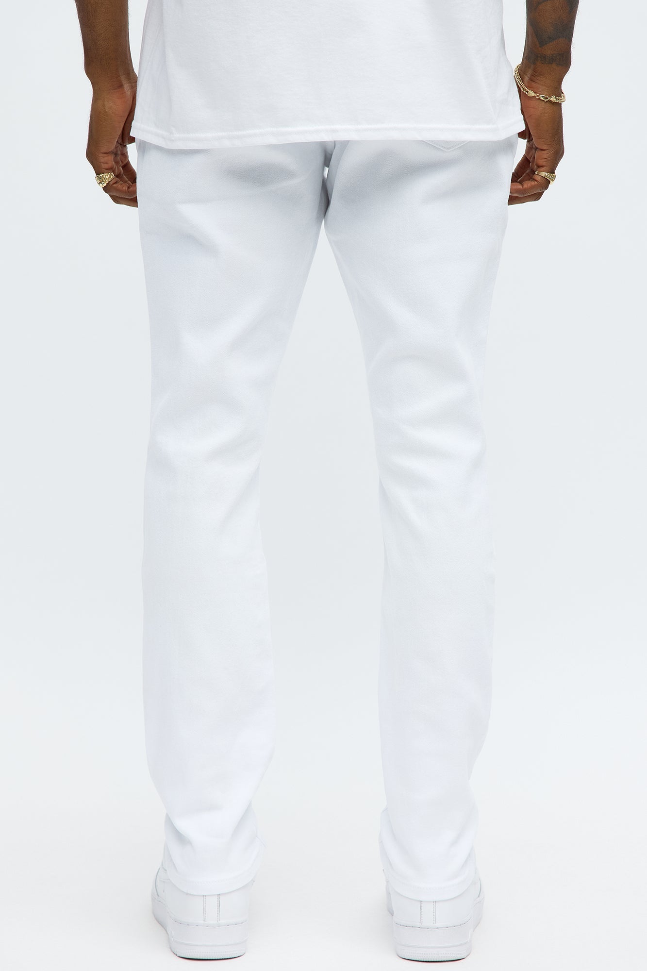 Cornell Ripped Skinny Jeans - White