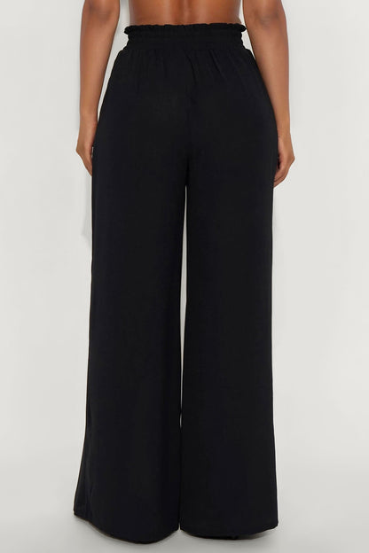 Ella High Rise Wide Leg Pant - Black