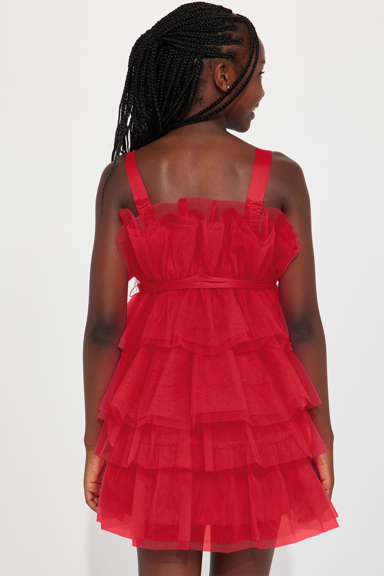 Mini Exclusive Tulle Mini Dress - Red