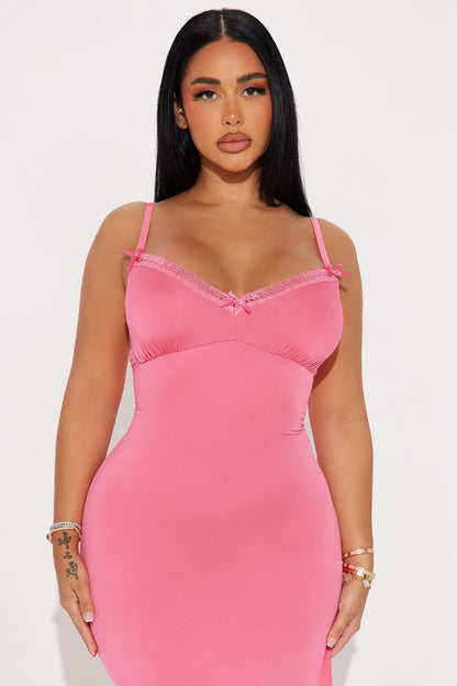 Hit The Snooze Maxi PJ Sleep Dress - Hot Pink