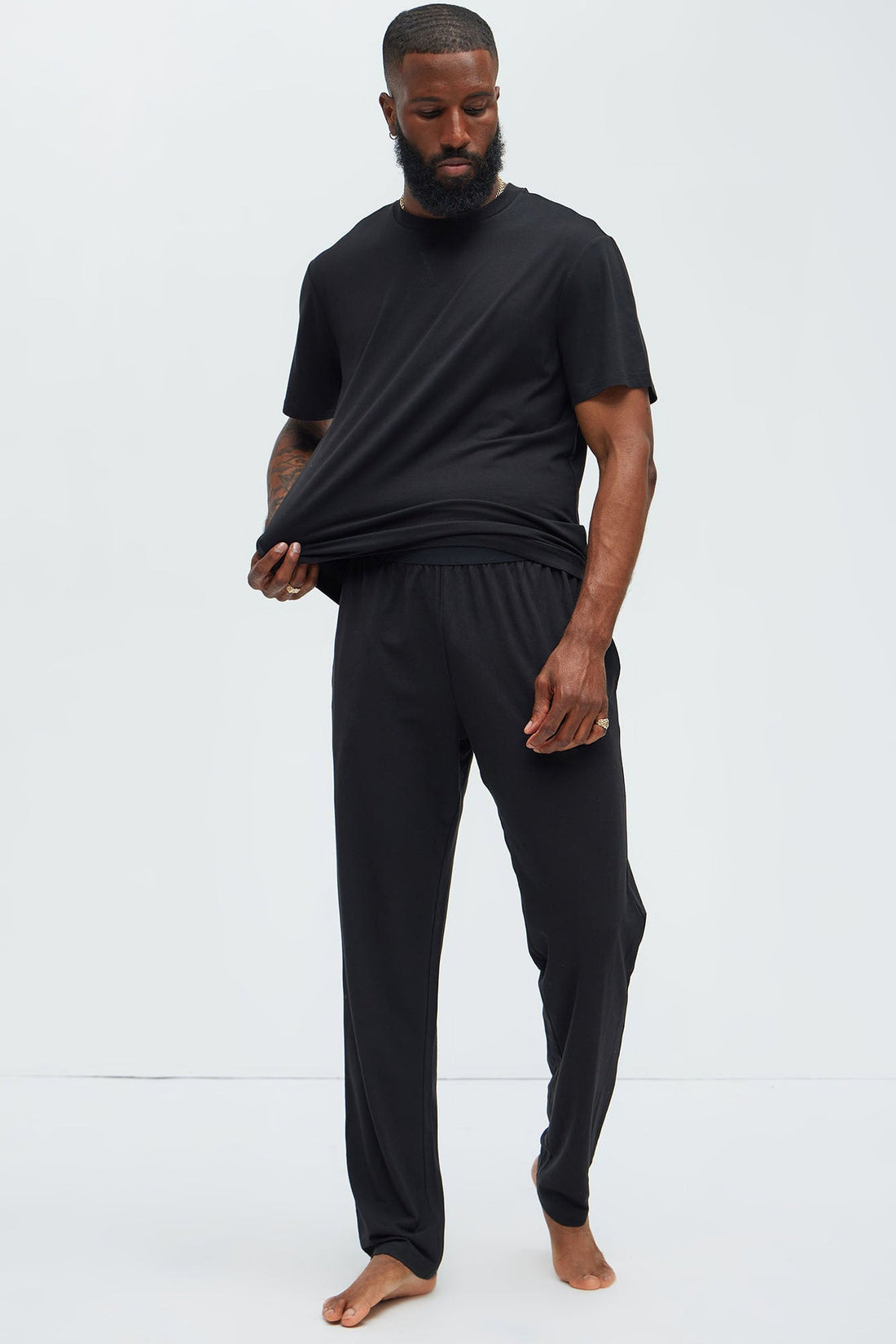 Essential Modal Lounge Short Sleeve Tee - Black