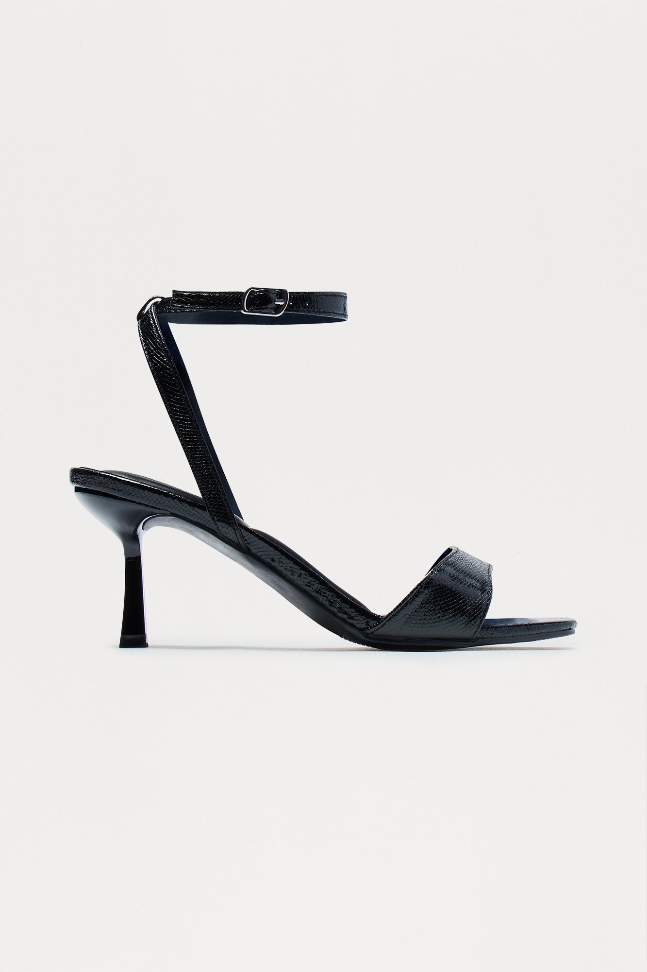 Aslina Ankle Strap Heels - Black