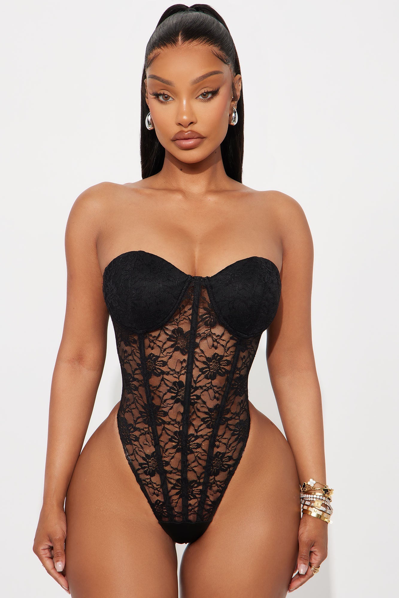 Laced In Lust Corset Pant Set - Black