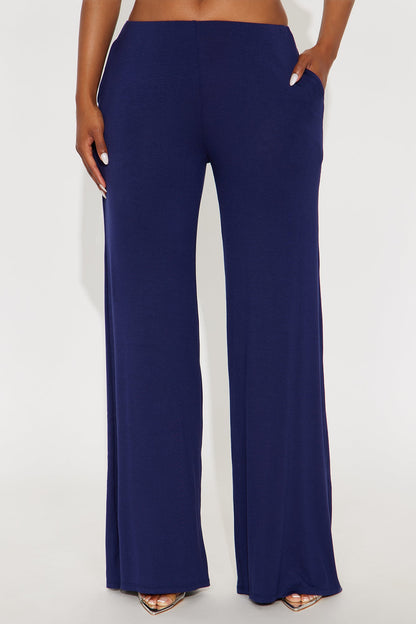 Samaria Easy Jersey Wide Leg Pant 32 - Navy