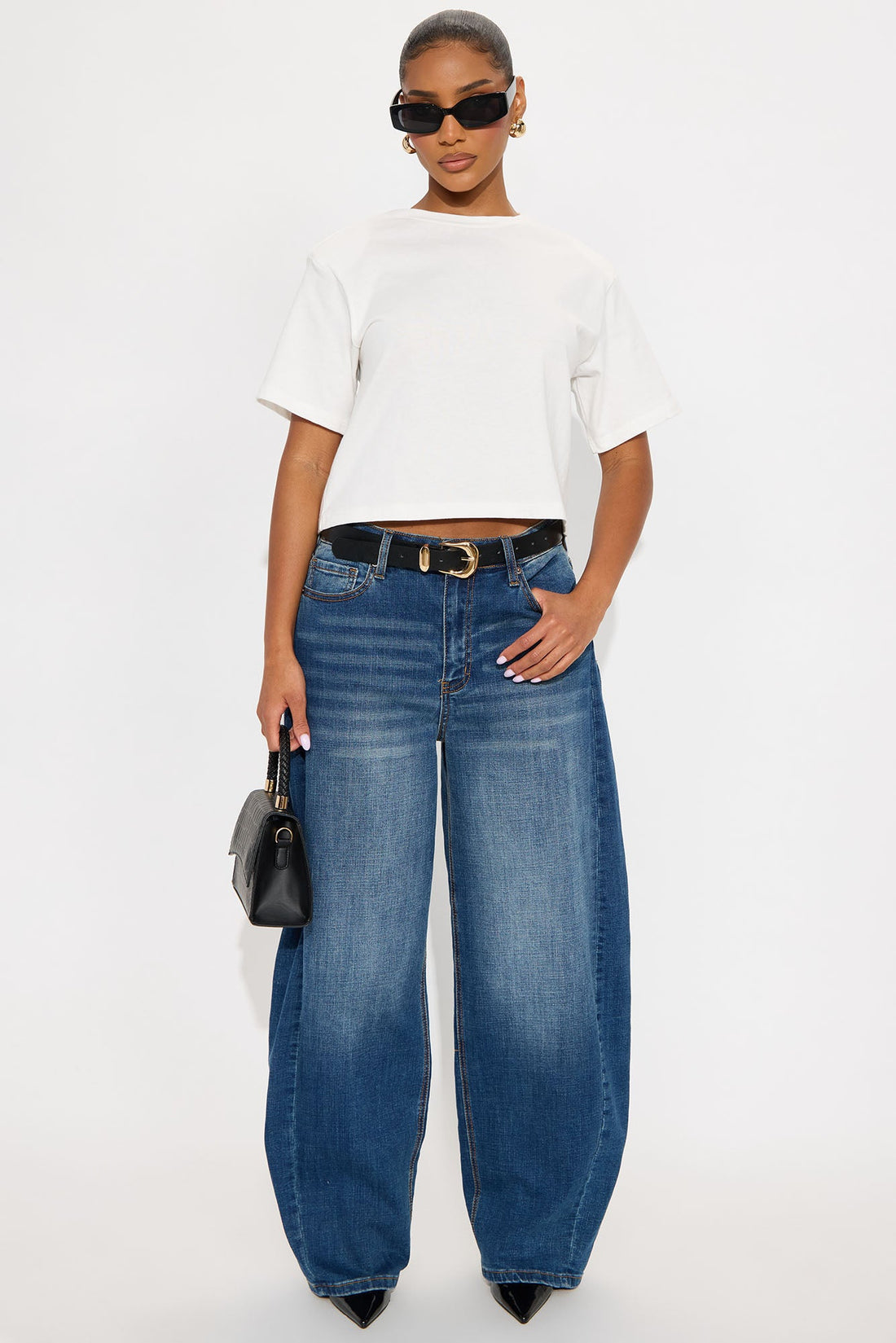 Sunny Shoulder Pad Tee - White