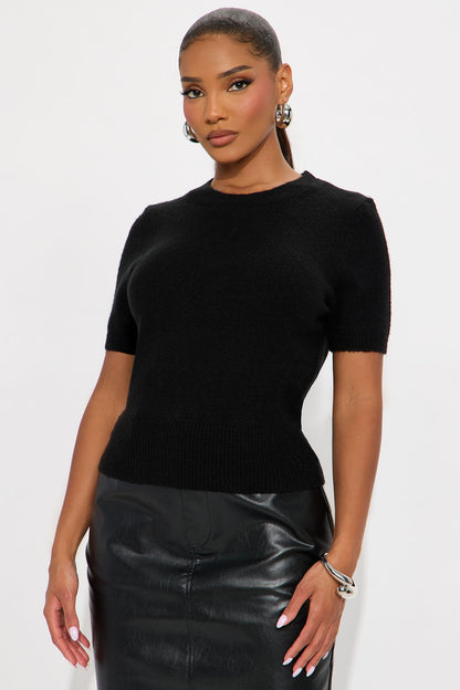 Living For The Weekend Pullover Sweater - Black