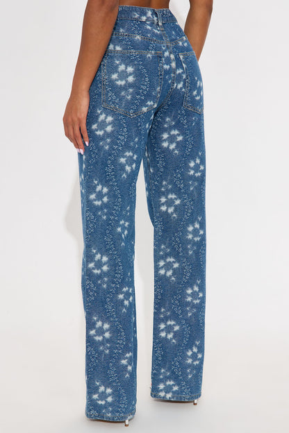 Kaleidoscope Dreams Straight Leg Jeans - Medium Wash