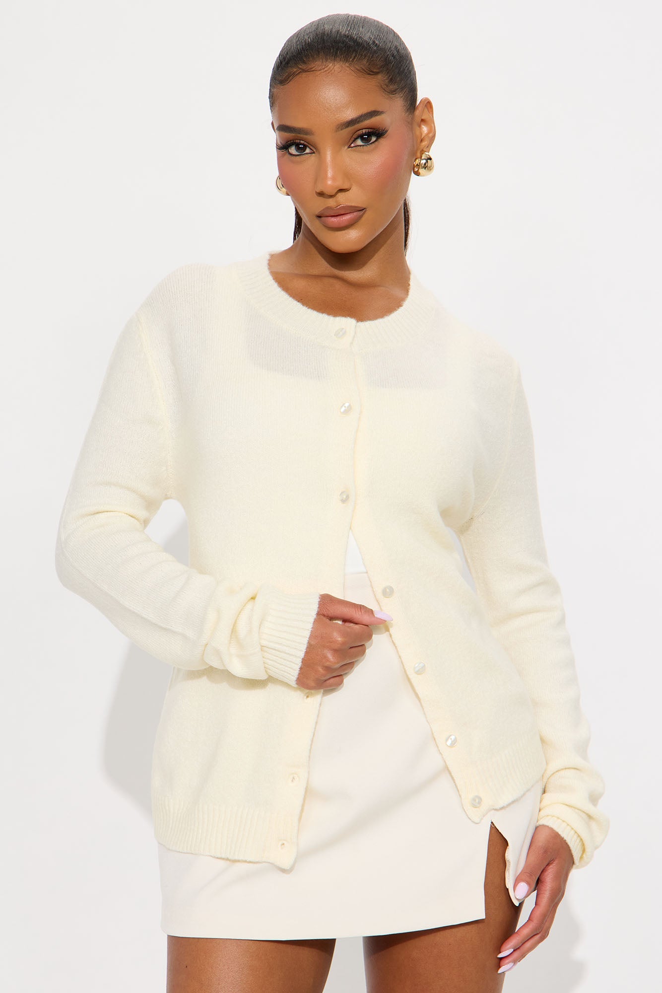 Comfort Club Cardigan - Cream