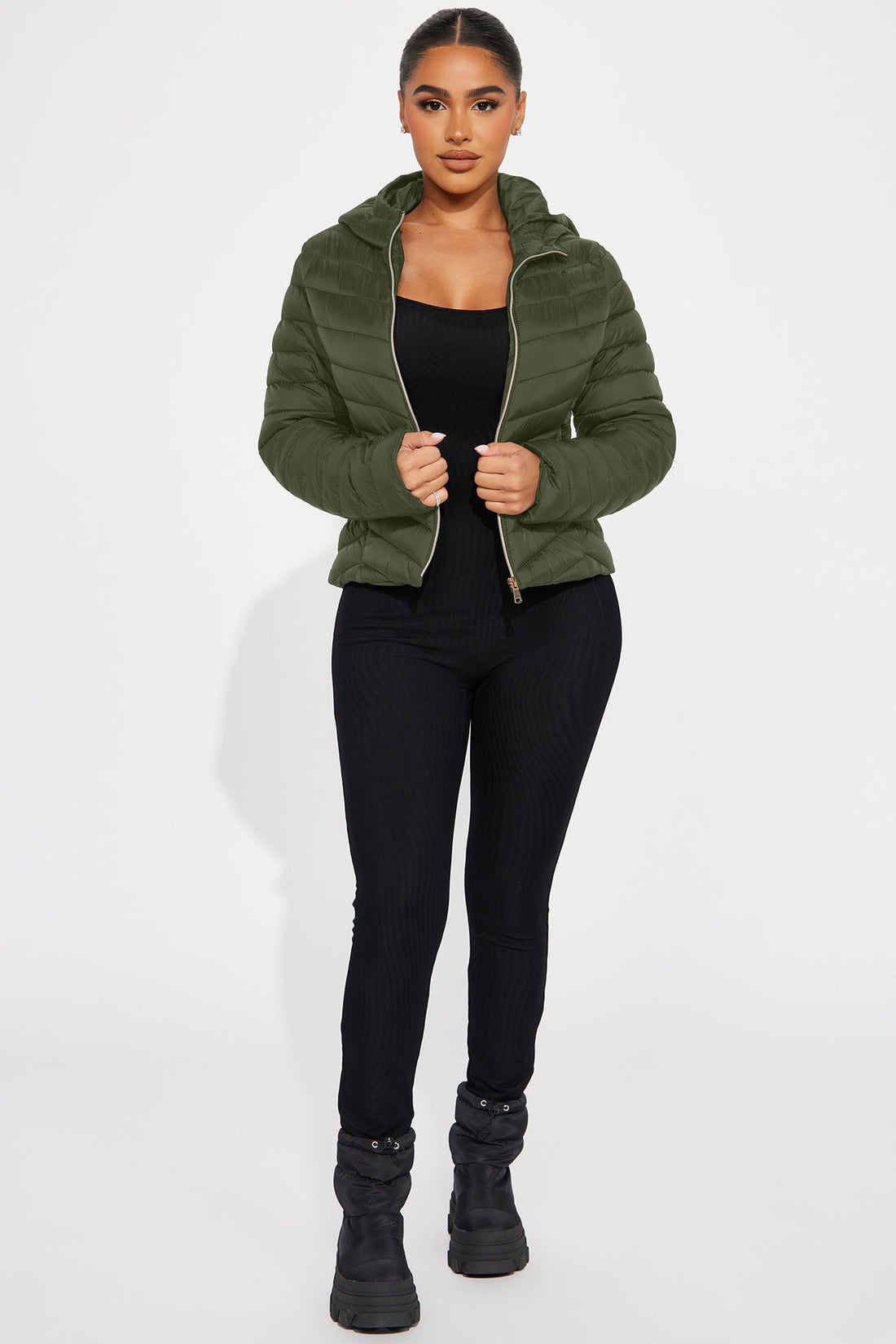 Cold Times Puffer Jacket - Olive
