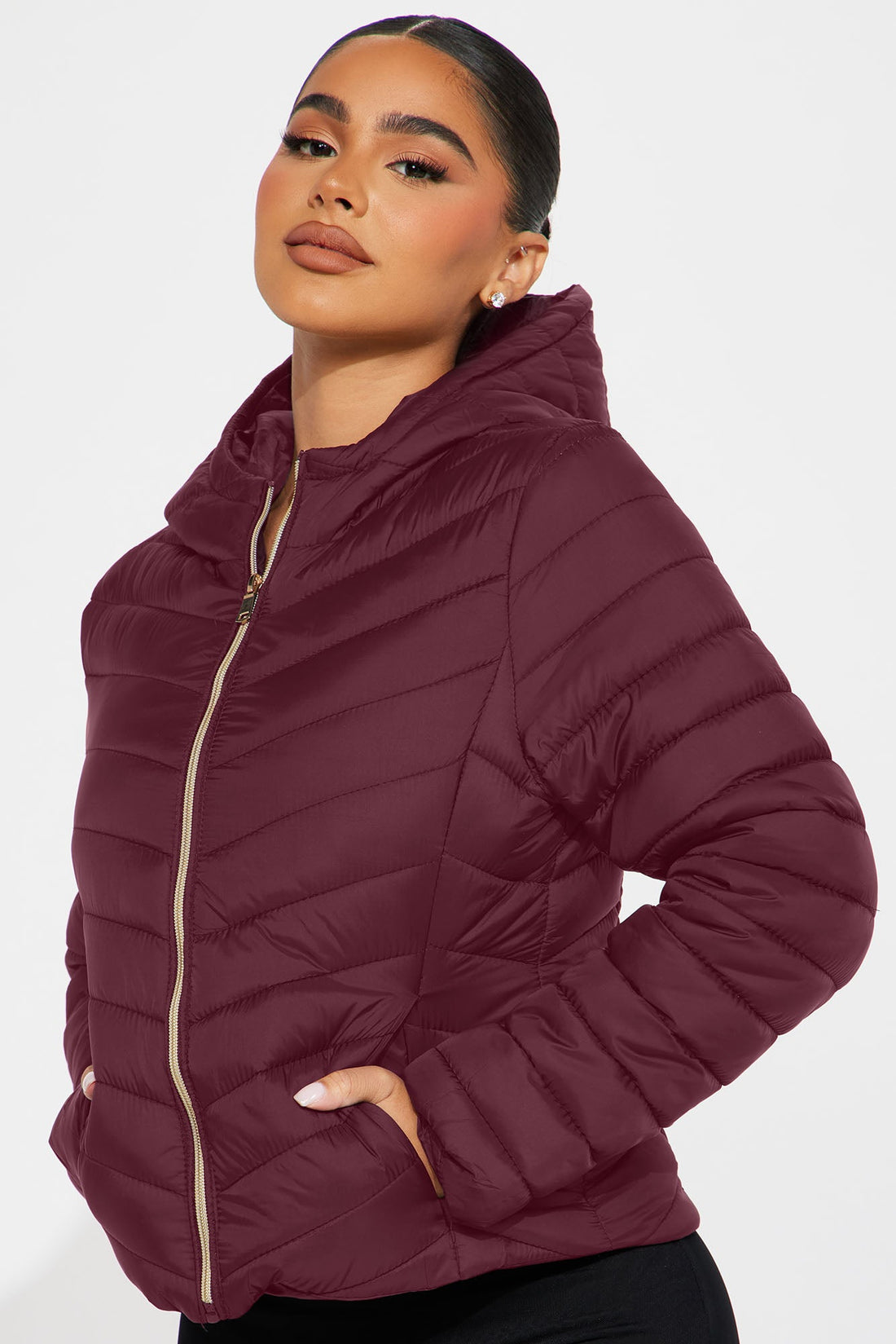 Cold Times Puffer Jacket - Burgundy