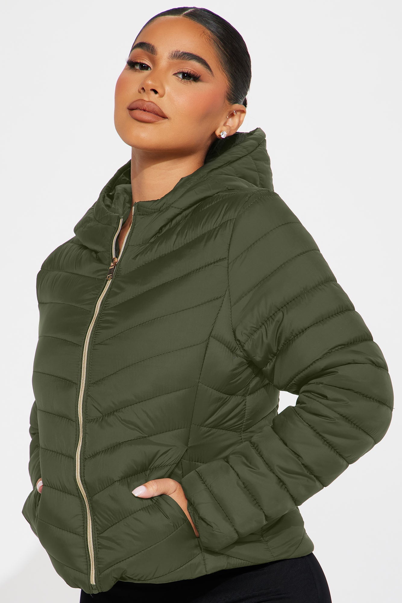 Cold Times Puffer Jacket - Olive